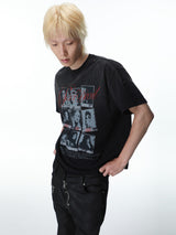 SEXXDEVIL Portrait Grid Distressed Tee