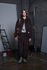 VELOUR PANTS -BROWN