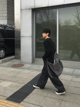 ルイナーレザーポケットローデニムパンツ