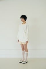 キキヘンリーネックワッフルトップ (WHITE)