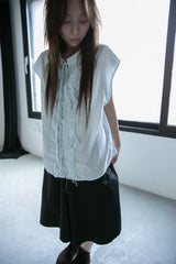 frill cutting sleeveless blouse(4colors)