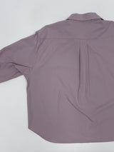 Creme Two-Pocket Cotton Over Fit Shirt