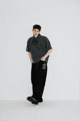 ヴィンテージペイズリーTシャツ (Ashed-charcoal)