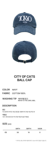 CITY OF CATS BALL CAP - TOKYO