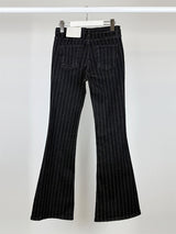 STRIPE BOOTS CUT JEANS