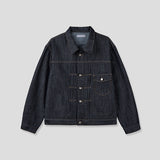 Friendly Pintuck Trucker Denim Jacket