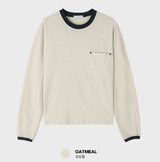 Aaron Cropped Pigment Rivet Ringer Long Sleeve