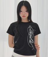バーニングリーフTシャツ (ブラック) F26QB060