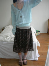 Otsuri Loose-Fit Summer Deep V-Neck Knit