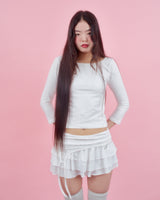 BACK RIBBON STUD T SHIRTS [3colors]