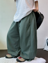 2サイズ💚🩶バックパターンバルーンロングパンツ 🖤🧸🩶🤍💚5カラー