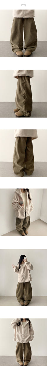 Duff corduroy wide pants