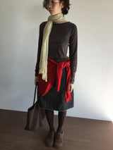 Suit Twill Denim Skirt (1color)