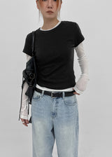 [MADE] Pobello Basic Round-Neck Short Sleeve Top