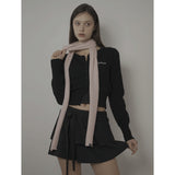 STITCH SLIM MUFFLER-PINK
