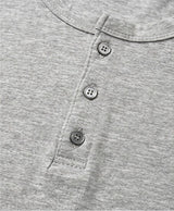 スラブヘンリーネッククロップドTシャツユニオンジャック チャコール