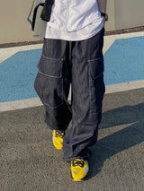 Nonfade stitch cargo balloon pants 2C