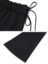 LOW-WAIST RUCHED FLARE PANTS