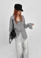 [MADE] Sinila Loose-Fit Stripe Shirt