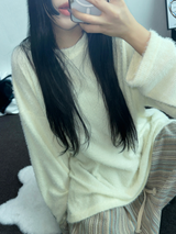 パッチ🤎ルーズガーリーオーバーニット🧸🤍🤎🖤4カラー