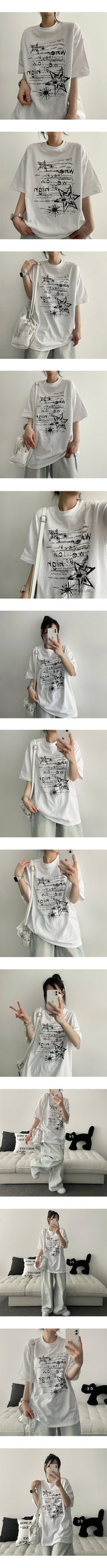 We Go オーバーサイズ フィット半袖 T シャツ