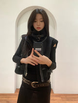 エバーダンブルハイネックツーバックルムスタングベスト
