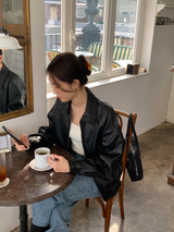 [MADE] Leather Blouson jacket