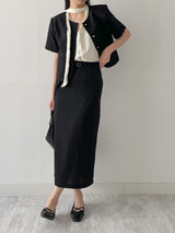 Tulip Tie Short Sleeve Blouse