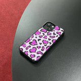 [MADE][Magsafe Glass Bumper Case] Heart Leopard Drawing Case ⋆ Purple