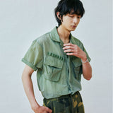 ripstop off duty fatigue shirt sage green