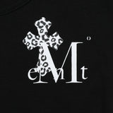 サハラヒョウ クロスバック ロゴ Uネック Tシャツ (2Color)