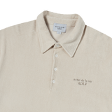 25SS テリーロゴエンボショートスリーブカラーTシャツ ライトベージュ