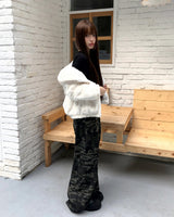 ステッチカーゴカモワイドレッグロングパンツ