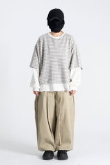 Zen Layered Damage Crop Sweatshirt