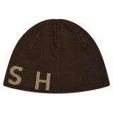 BASIC LOGO SHORT BEANIE [BROWN]