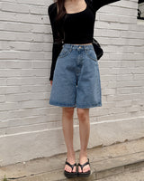 ナフェンデニムショートパンツ
