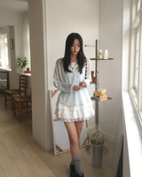 Sharid Checkered Frill Mini Skirt