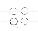 [4-SET] SILVER LAYERED RING