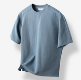 LMN メグワッフルカットセミクロップ半袖Tシャツ (4 colors)