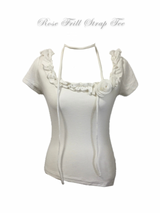 Rose Frill Strap Tee