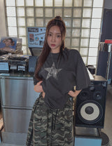 Vintage Star Pigment Short-Sleeved T-shirt