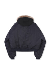 Flight padding fur hood jumper