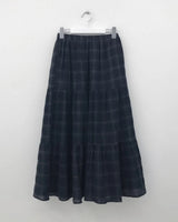 Joupe check long skirt (2color)