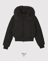 #Winter 2WAYファーフードクロップパディング (3color)