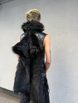 SL Black Covenant Fur Leather Vest