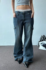 Semi Heart Side Cargo Loose Bootcut Pants 3color