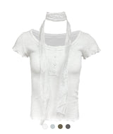 Lacey Ribbon Layered Tee