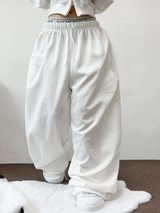 ストリートパッチワイドパンツ 🤎🤍🖤3COLOR