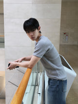 ジフ スリット ワッフル マッスルフィット ショートスリーブ Tシャツ 5C