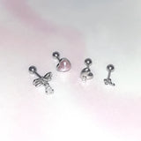 [SET] シュガー クロス ハート ピアス